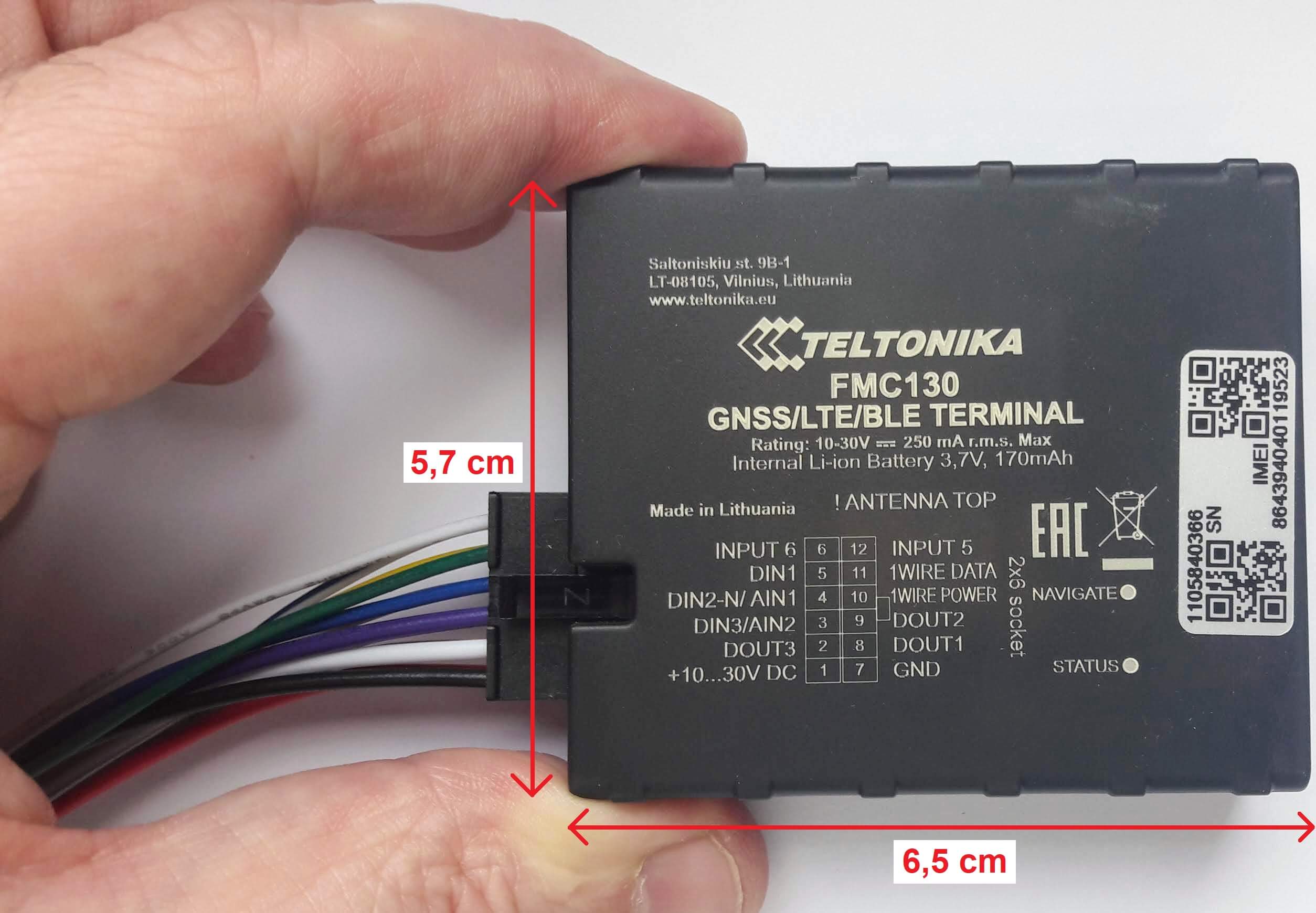 Balise GPS modèle Teltonika FMB010 (Filaire, 4G)