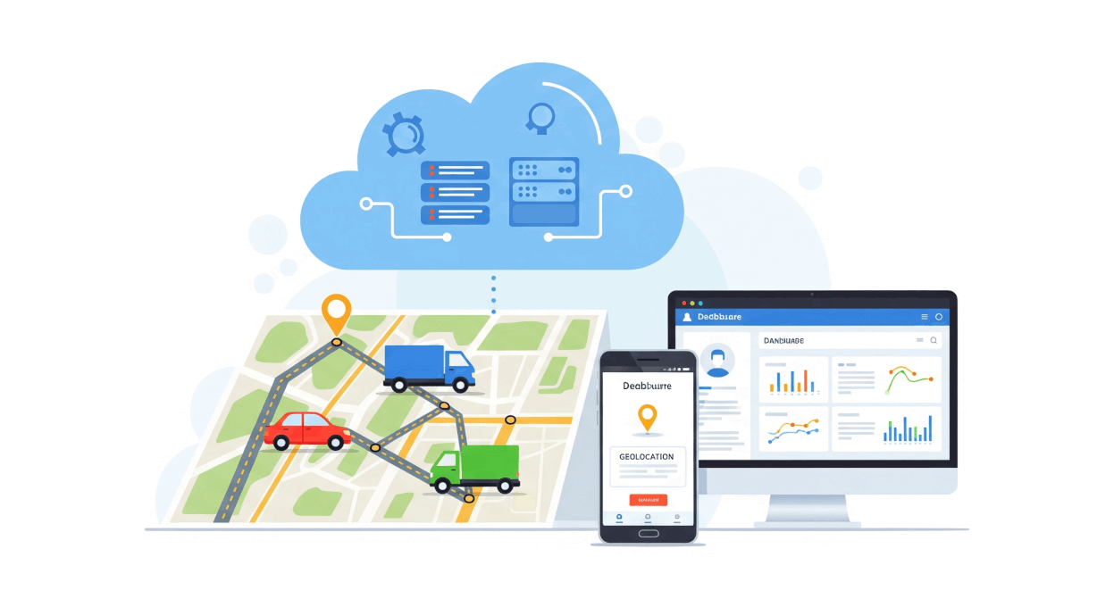 illustration d'un logiciel de géolocalisation de véhicules
