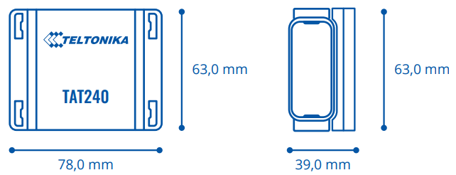 Balise GPS modèle Teltonika TAT240 (AUTONOME, 4G)