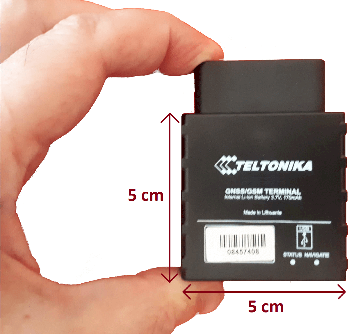 Balise GPS modèle Teltonika FMM800 (OBD, 4G)